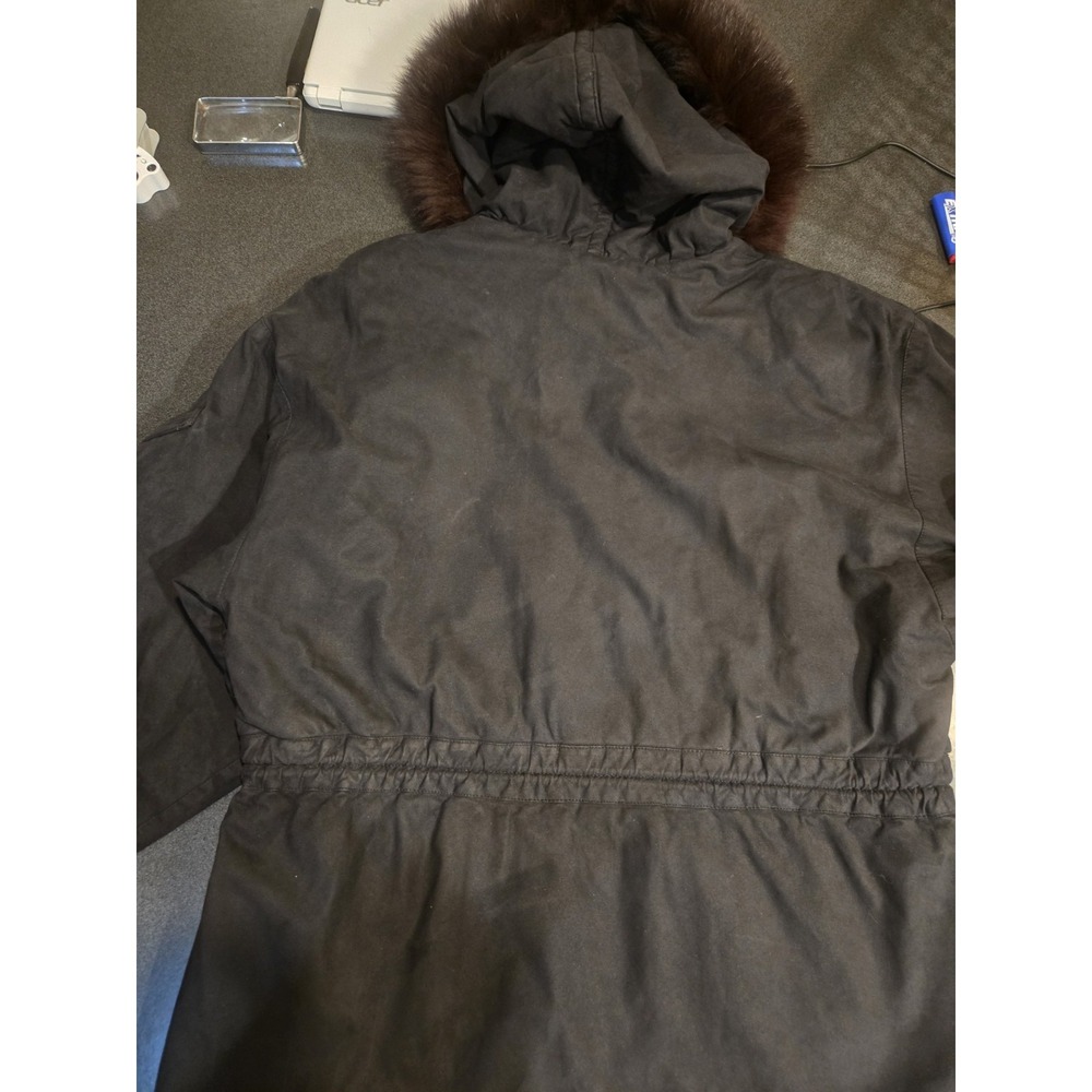 Vintage Skea Paris Vail Black Faux Suede Fur Trim Ski Jacket Coat Womens 10 USA - Picture 7 of 16